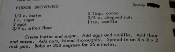 fudge brownie recipe